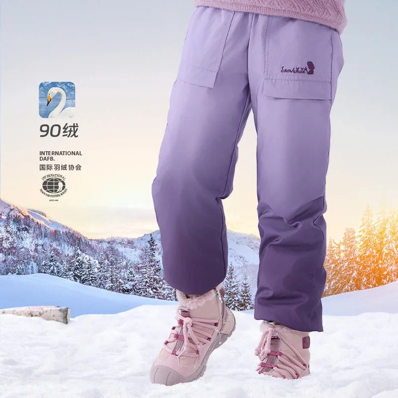 Детские зимние утепленные штаны для девочек Disney, Dark Purple Gradient — фото 3