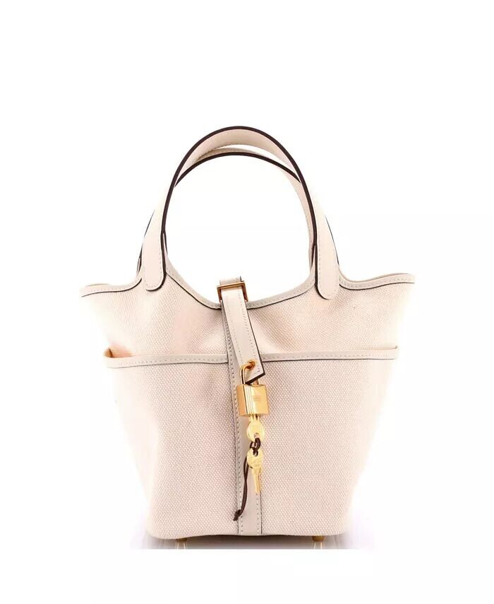 

Сумка PM Cargo Picotin Lock Canvas и Swift Pre-Owned HERMÉS, коричневый/бежевый