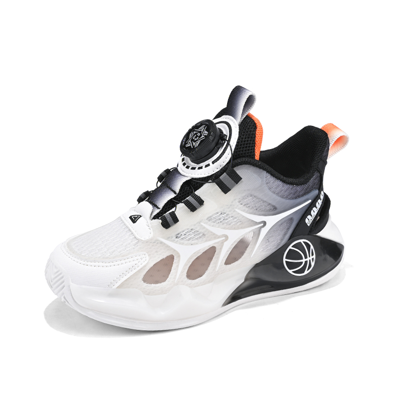 

Кроссовки для бега с низким верхом, противоскользящие, с амортизацией от ударов, износостойкие, дышащие, детские KUPE, белый/черный