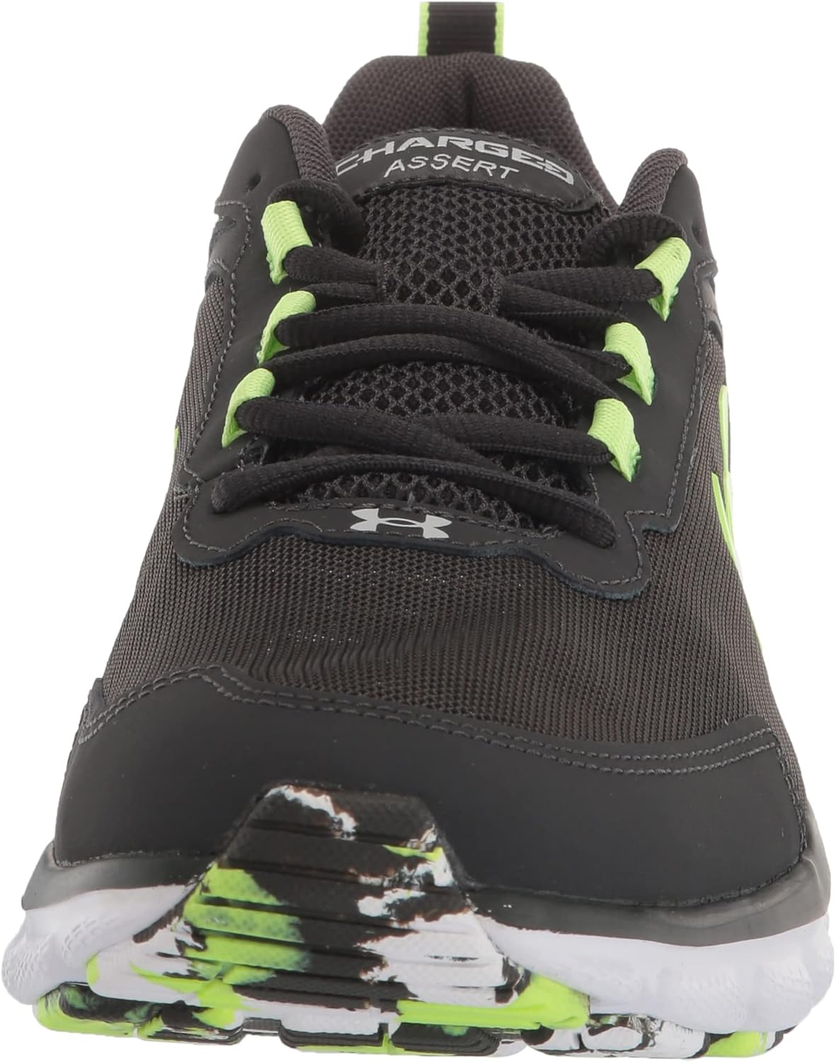 Мужские кроссовки для бега Under Armour Charged Assert 9, Jet Gray (101)/Quirky Lime — фото 2