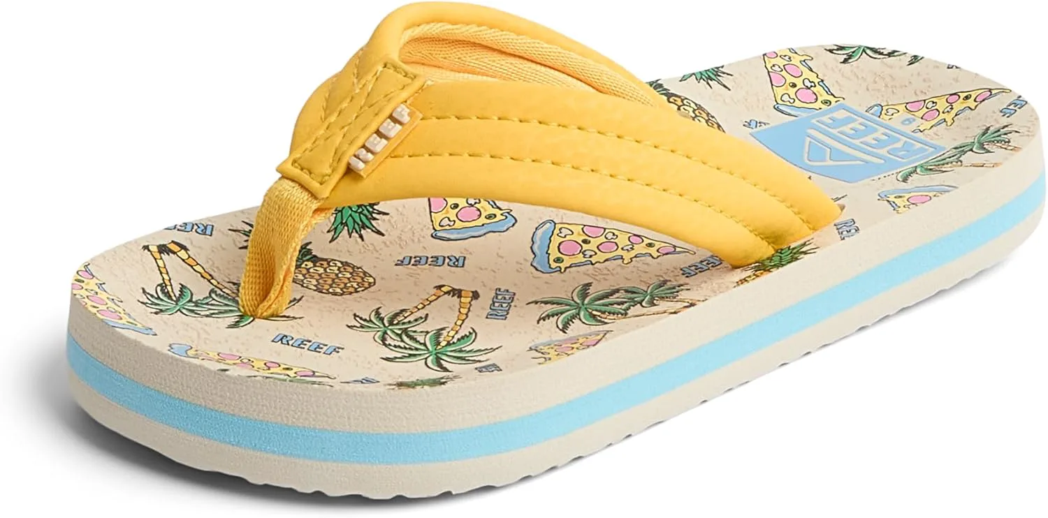 Детские пляжные шлепанцы REEF Kids Ahi для детей любого пола, мягкая амортизирующая стелька, водоотталкивающие