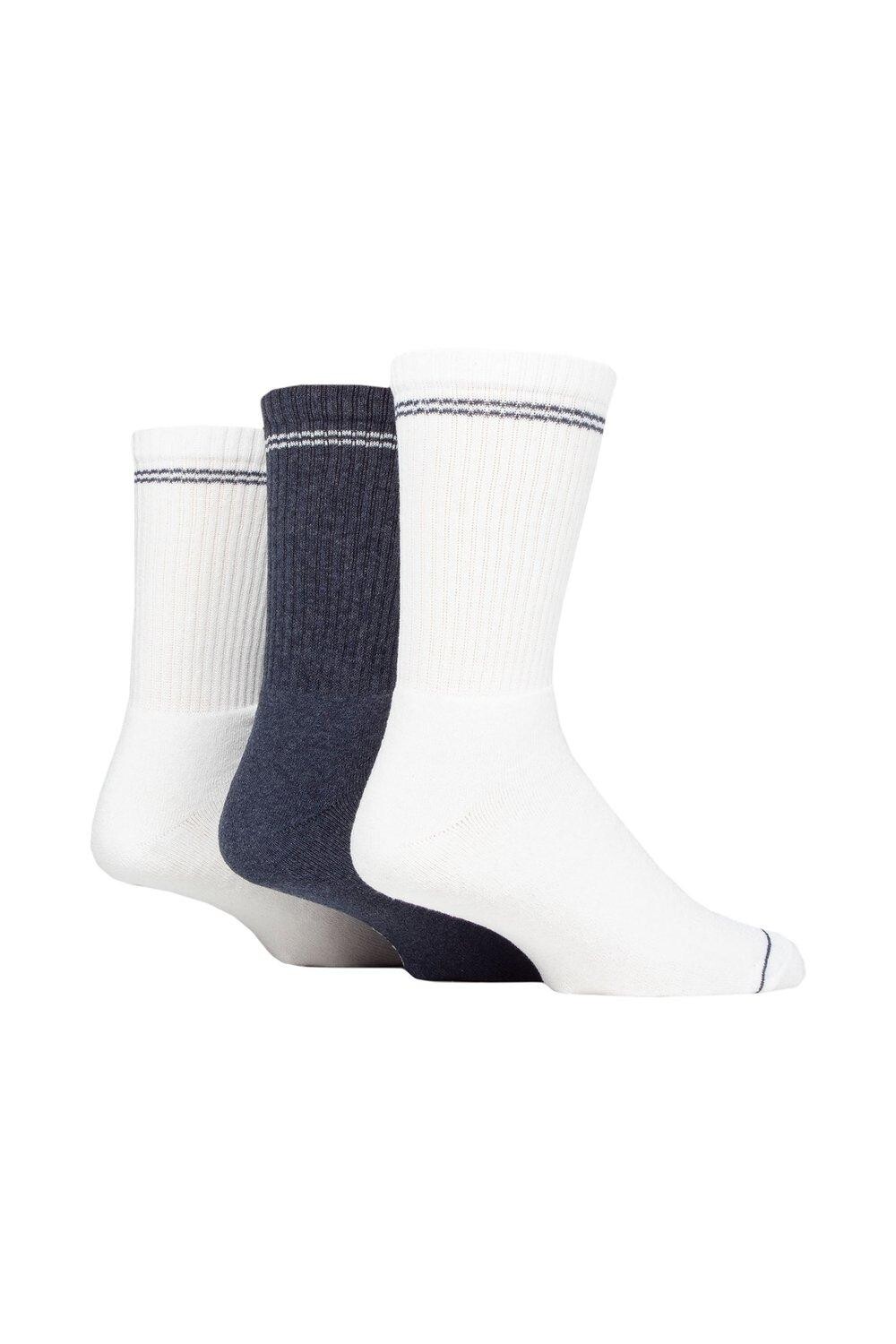 

3 пары модных спортивных носков из 100% переработанного хлопка SOCKSHOP TORE, белый