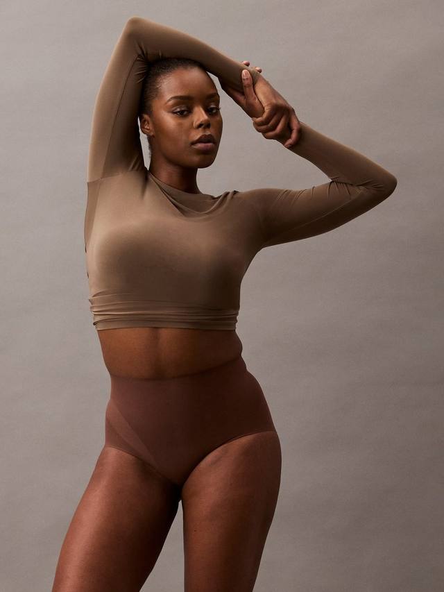 

Stay-Put Mesh утягивающие трусы на высокой талии Calvin Klein, Brown