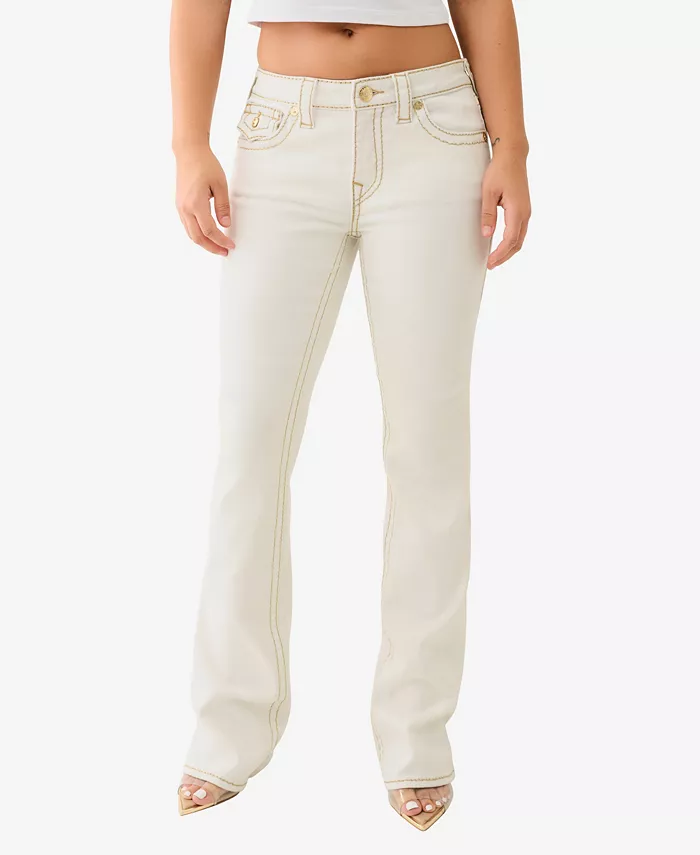 

Женские джинсы Becca Bootcut Big T Lurex True Religion, белый
