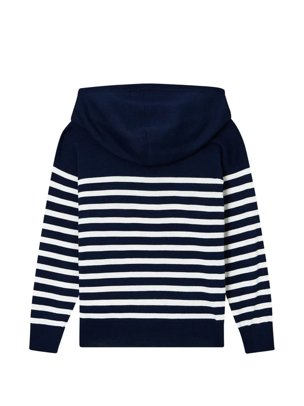 Полосатая толстовка с капюшоном Emporio Armani Kids, синий — фото 2