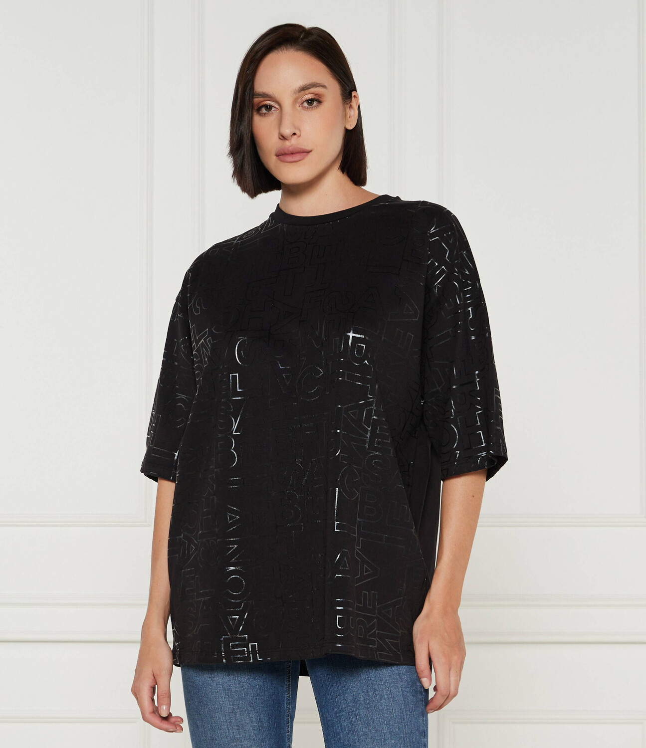 

Футболка Elisabetta Franchi Oversize fit, черный