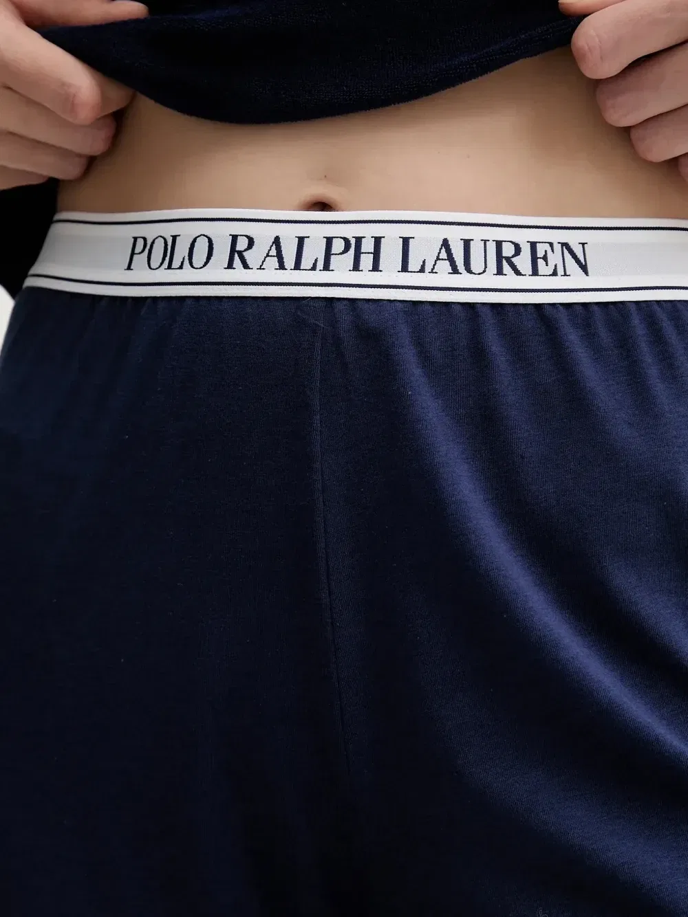 Пижамные брюки с поясом с логотипом POLO RALPH LAUREN, синий — фото 4