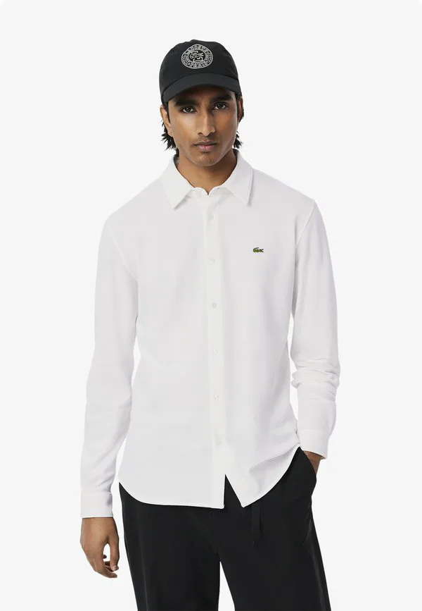 Рубашка Lacoste Classic Fit, однотонная, белый