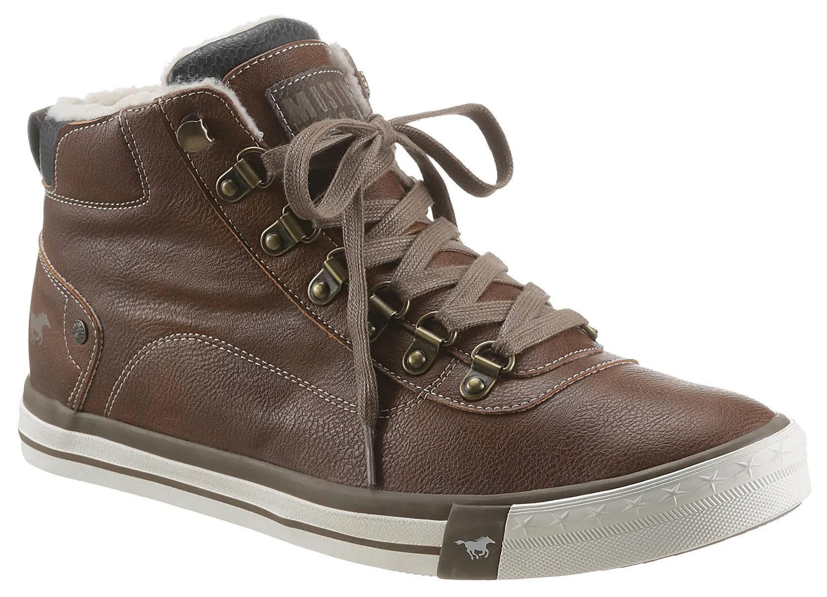 

Зимние ботинки Mustang Shoes на уютной теплой подкладке, цвет Cognac-Used