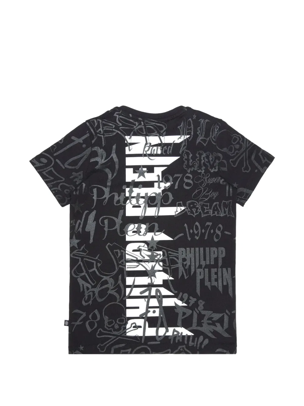 Футболка с логотипом черепа Philipp Plein Junior, черный — фото 2