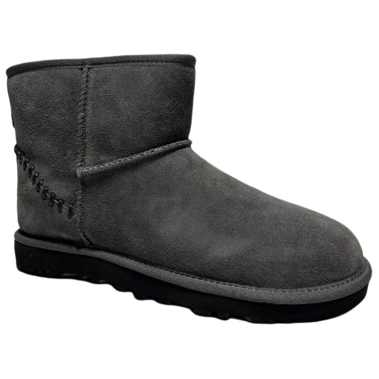 UGG Классические мини-ботинки Split Cow Leather Thermal Snow для мужчин, цвет Charcoal Gray — фото 4