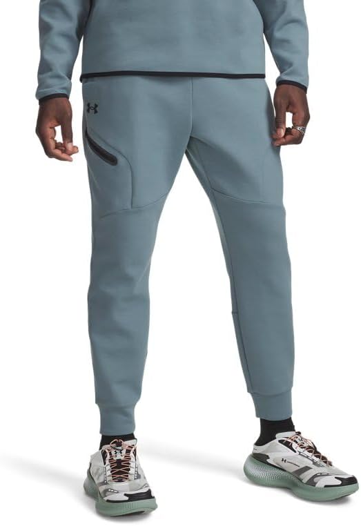 

Мужские флисовые джоггеры Unstoppable от Under Armour - дышащие и эластичные, Jasper Blue/Black