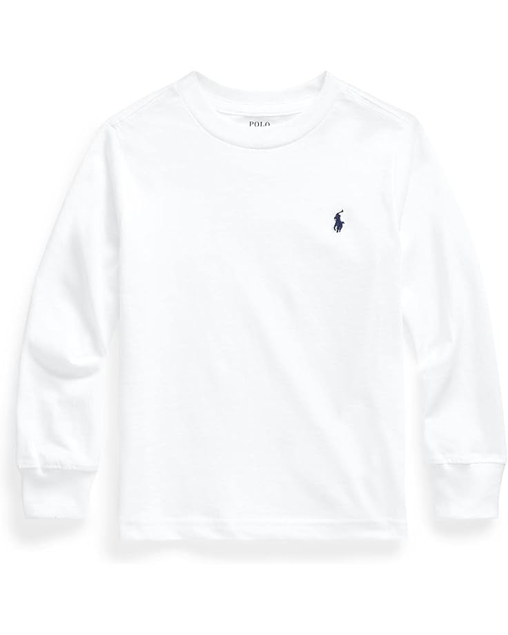 

Лонгслив Polo Ralph Lauren Kids Cotton Jersey Long Sleeve Tee, белый