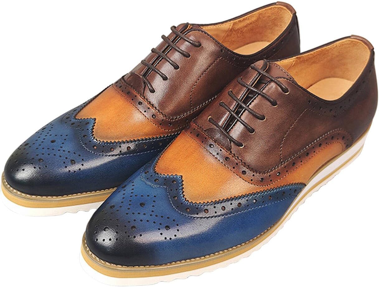 

Мужские оксфорды повседневные туфли из натуральной кожи, современные туфли под костюм, модные деловые дерби, свадебные и смокинговые туфли для мужчин Santimon, коричневый