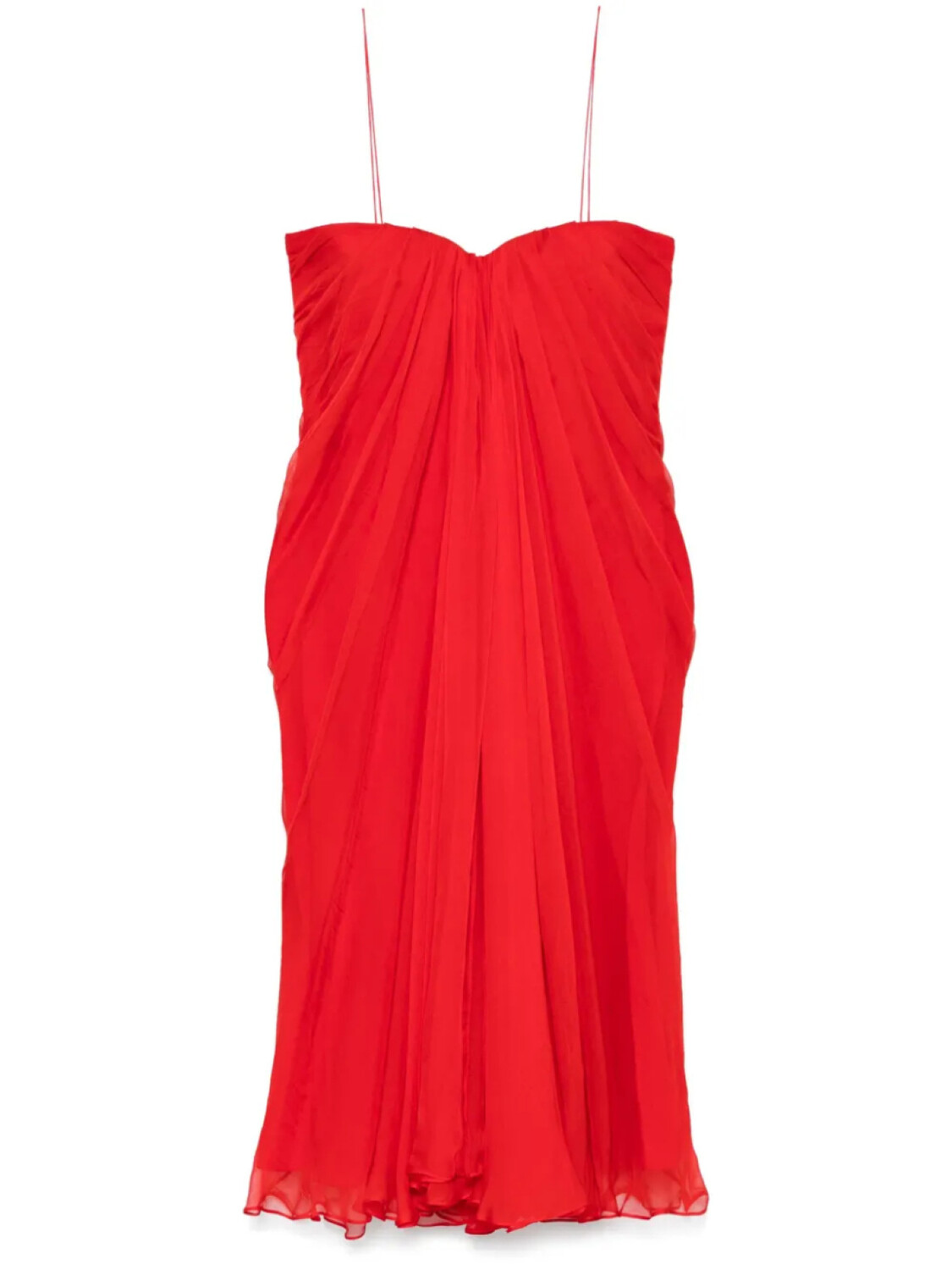 

Alexander McQueen платье без бретелек, красный