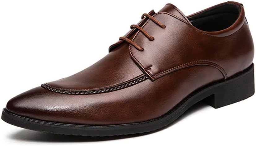 

Мужские деловые туфли KYOESCAI, оксфорды на шнуровке, мягкие туфли с гладким носком, дерби, коричневый