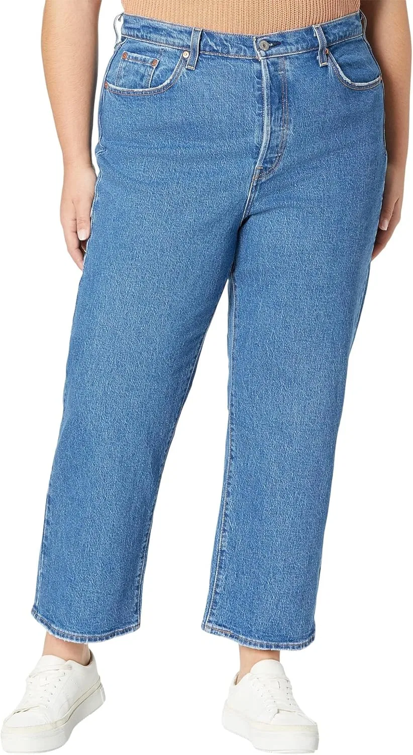 Женские джинсы Levi's Premium Plus Size с ребристой текстурой и прямым кроем до щиколотки Levi's
