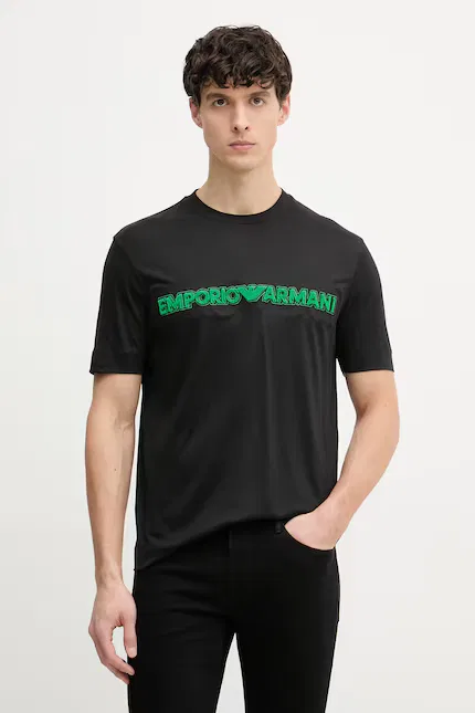 Футболка из лиоцелла T-shirt Emporio Armani, черный