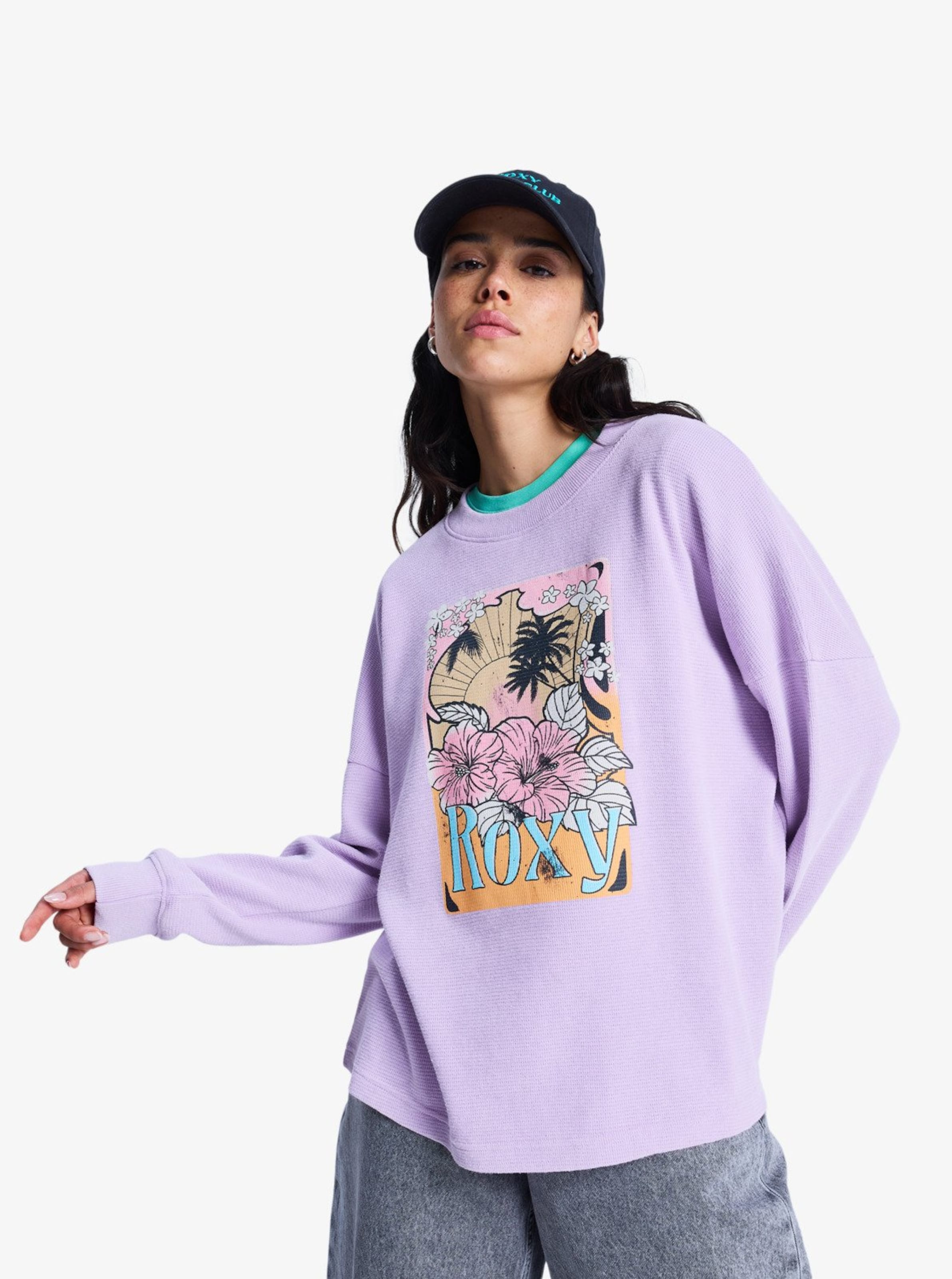 

ROXY Лонгслив 'Eastside Midweight' в цвете лаванда