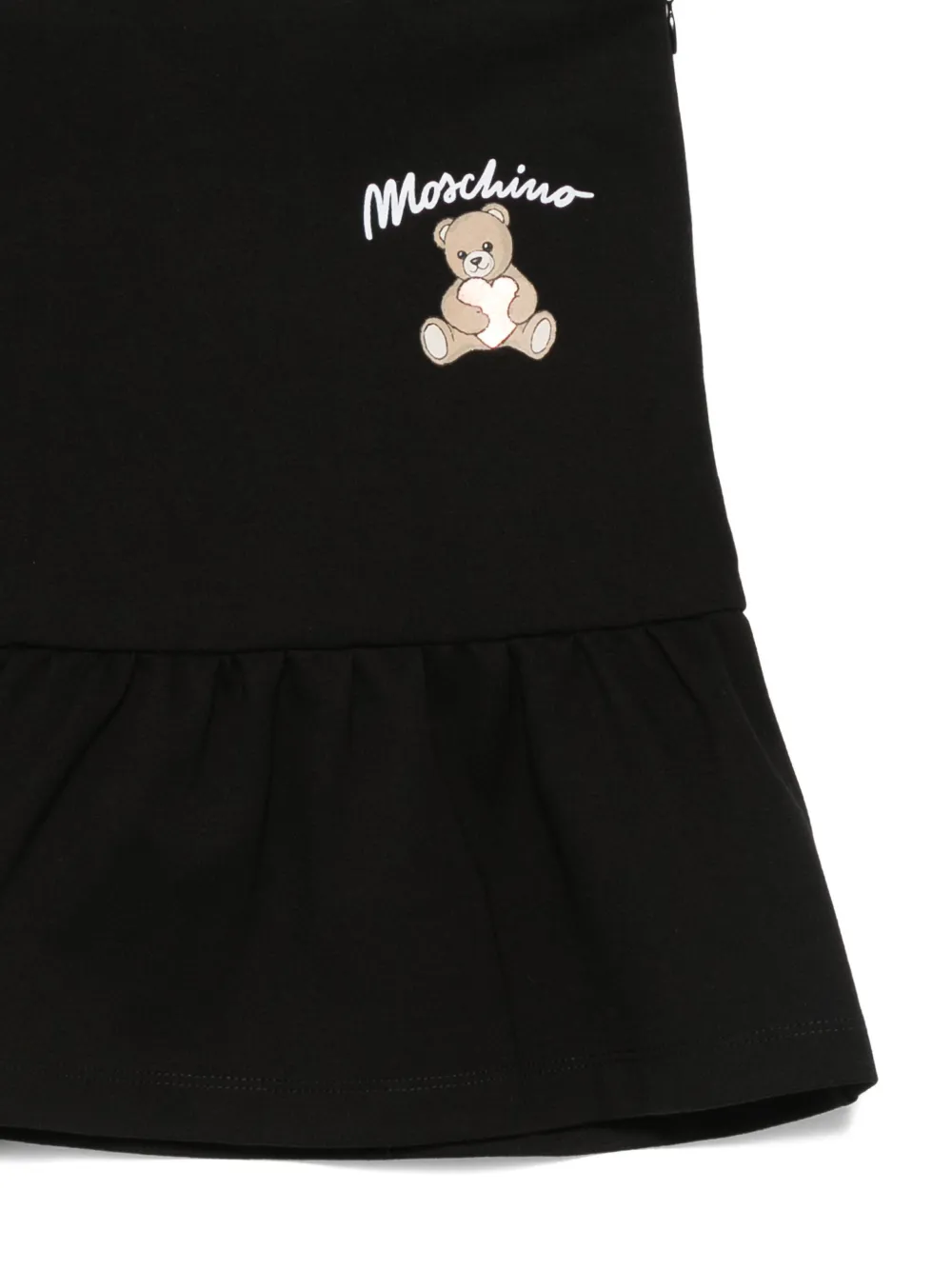 Юбка с оборками, украшенная мишкой Тедди Moschino Kids, черный — фото 3