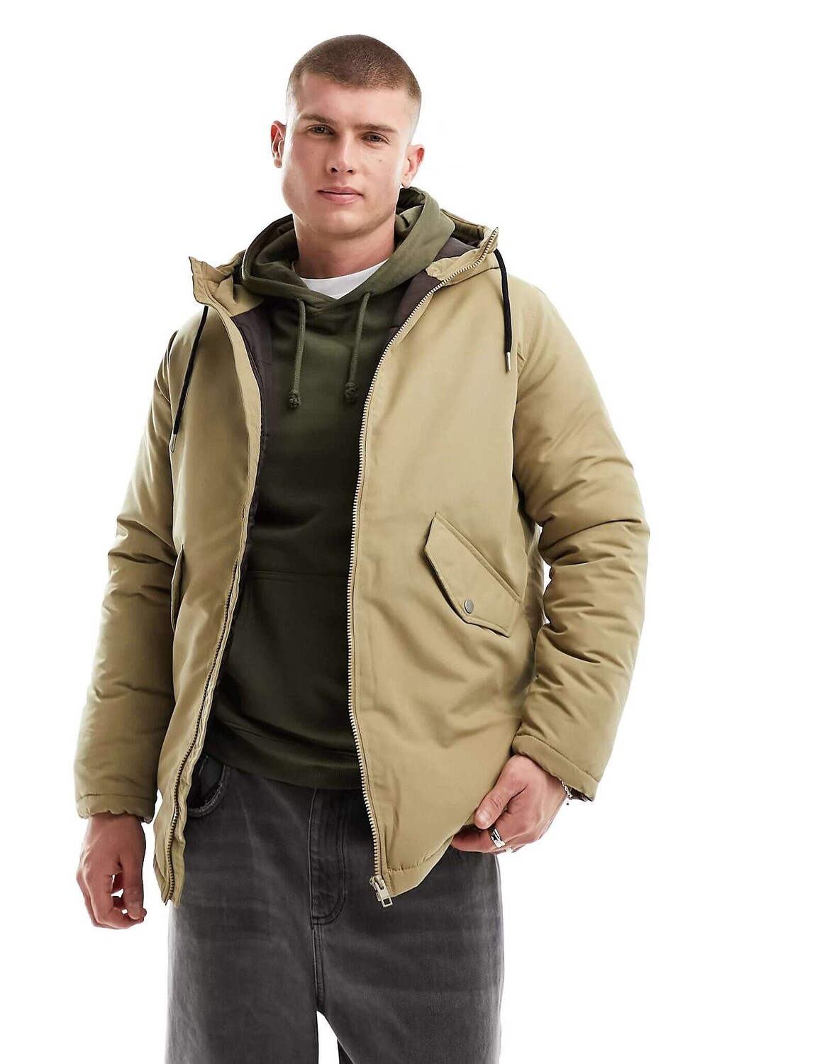 

Бежевая парка Jack & Jones