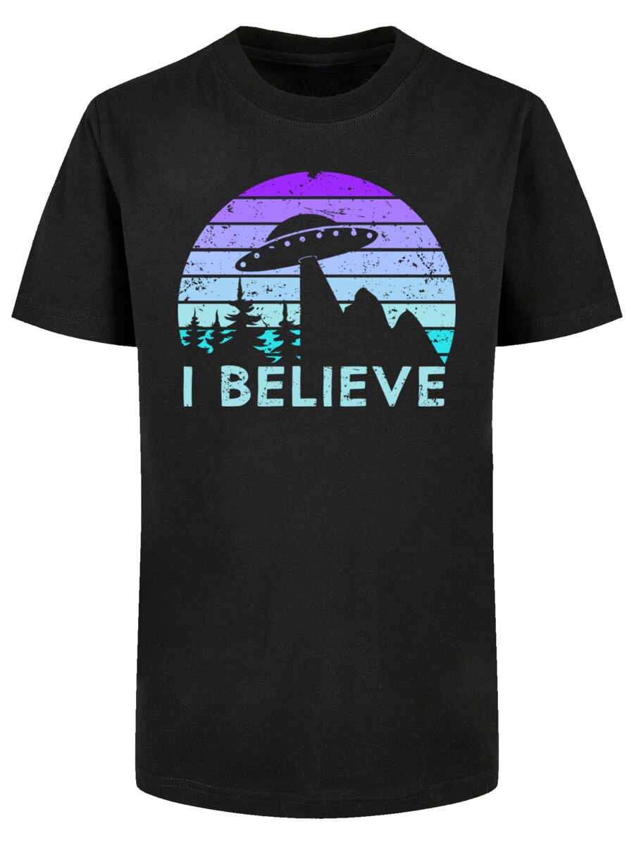 

Рубашка F4NT4STIC I Believe UFO Alien Spacecraft Retro, черный