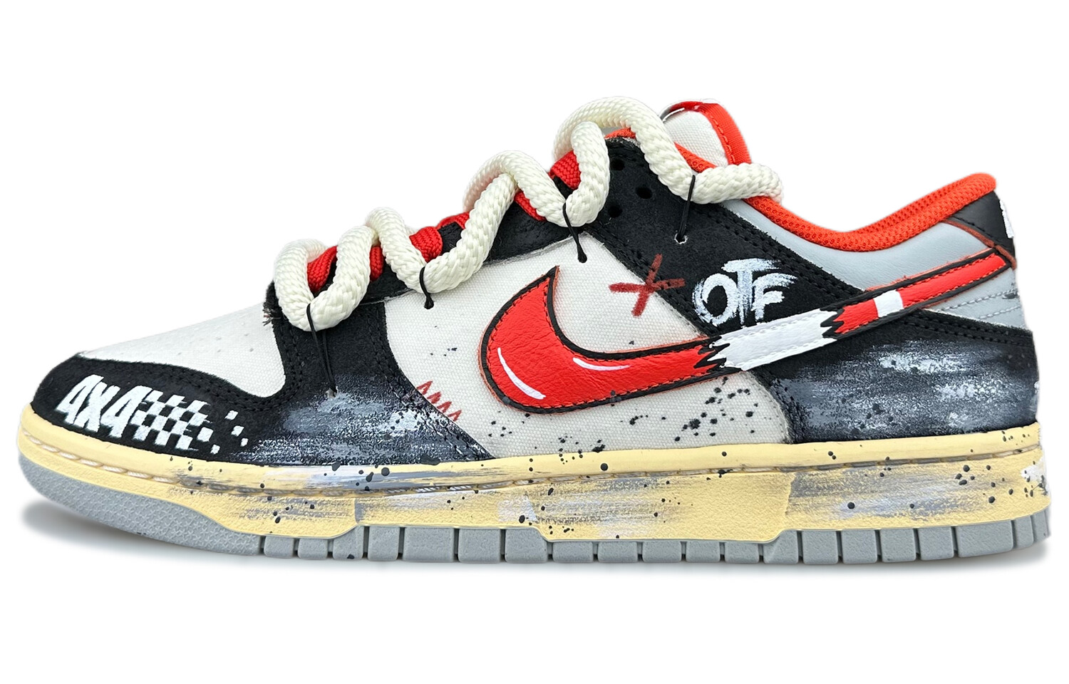 

Кроссовки Nike Dunk Skateboarding Shoes Unisex Low-top Black/Red/White, черный