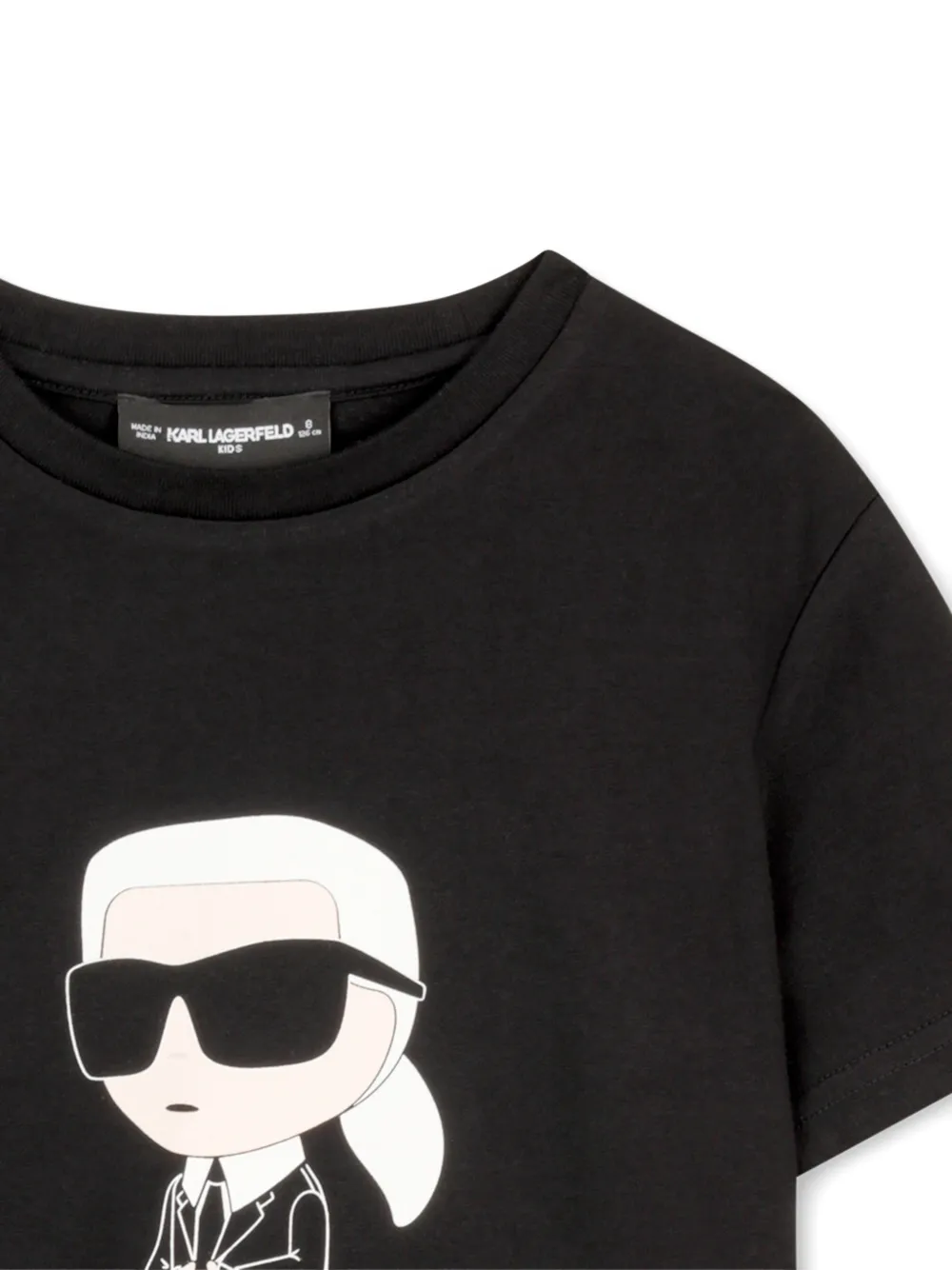 Футболка с графичным принтом Karl Lagerfeld Kids, черный — фото 3