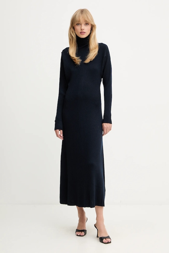 

Шерстяное платье Boss, темно-синий