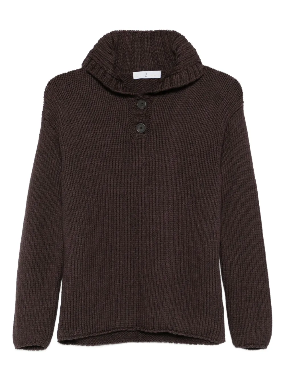

Свитер с воротником поло Why Ci, коричневый