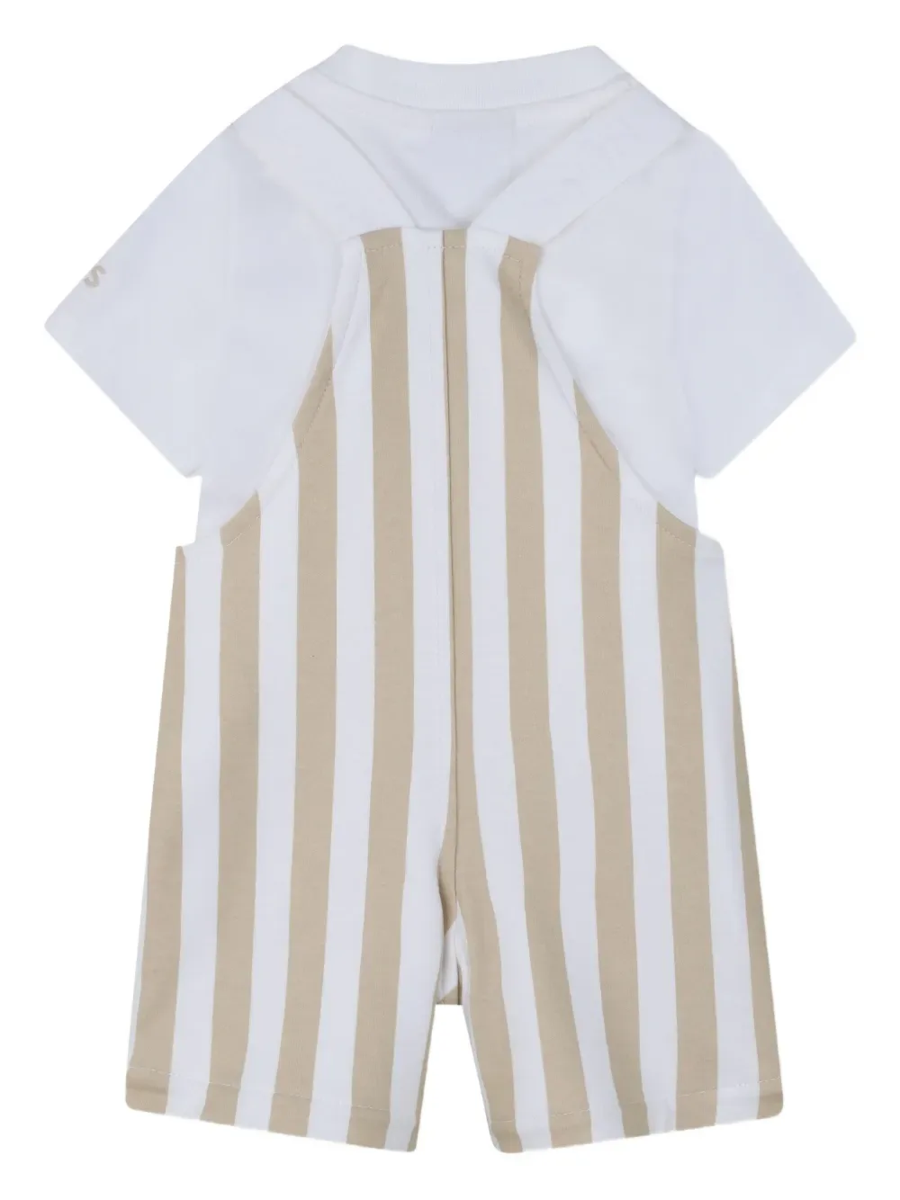 Комплект из комбинезона и шапки с нагрудником BOSS Kidswear, белый — фото 2