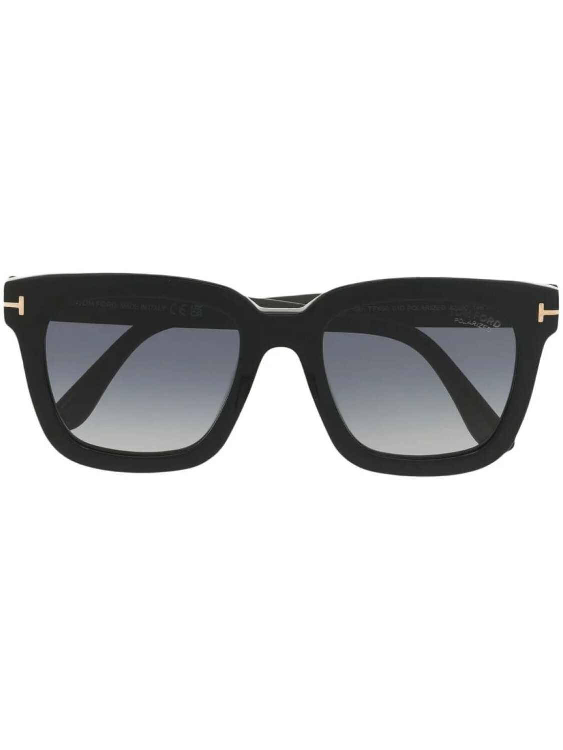 

TOM FORD Eyewear солнцезащитные очки трапециевидной формы, черный