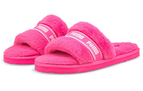 Тапочки fluff slides 'fluo pink' Puma, розовый — фото 4