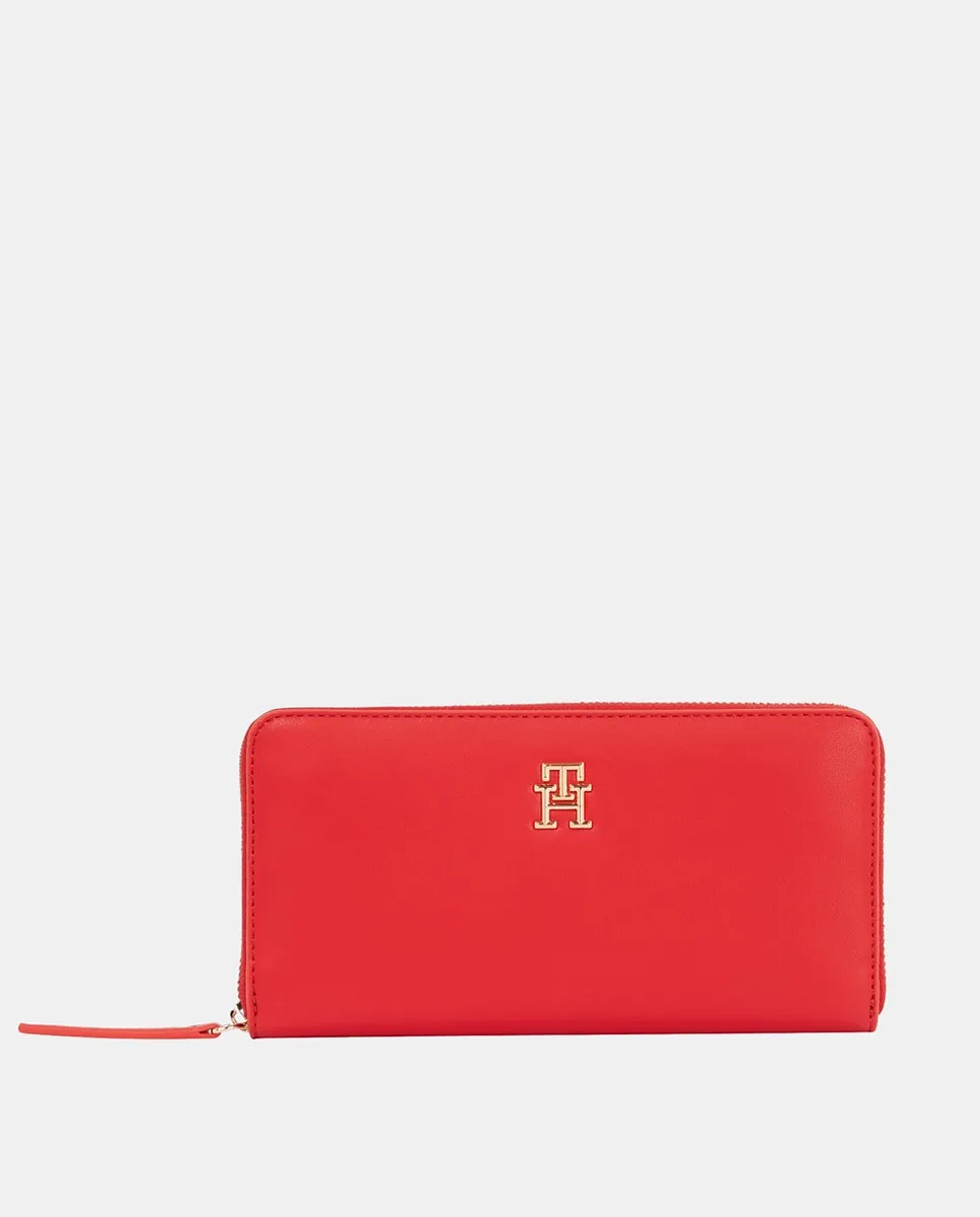 

Большой женский кошелек красного цвета Tommy Hilfiger, красный