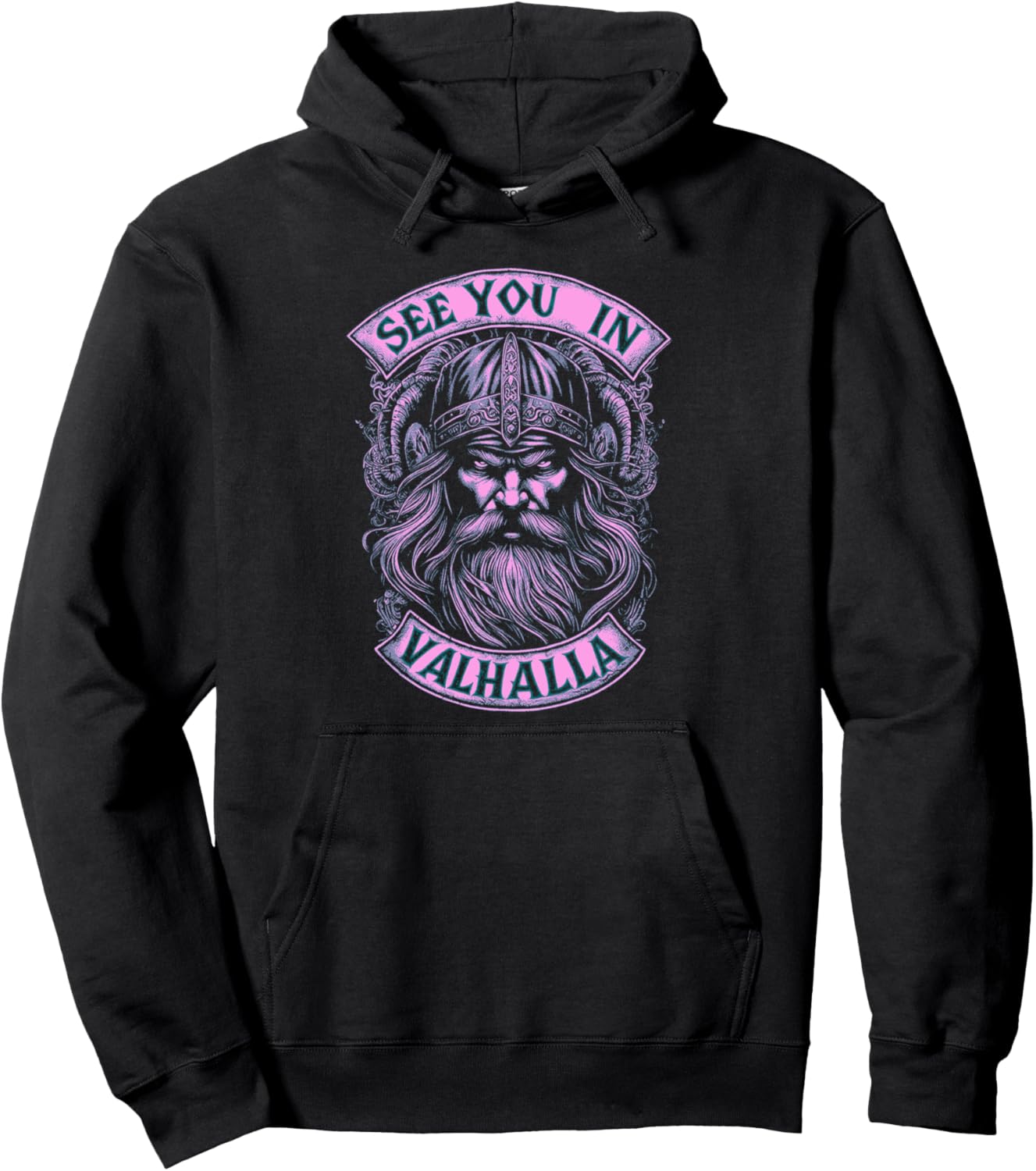 

Толстовка Odin Hoodie See You In Valhalla Vikings Design Wotan Odin, черный