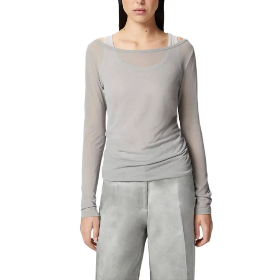 

Многослойная футболка PINKO, темно-серый