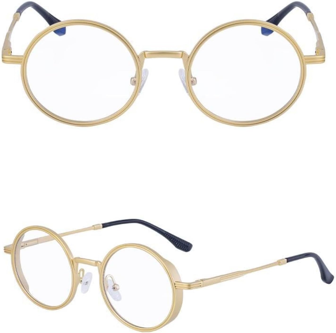 

Панк-солнцезащитные очки круглой формы для женщин и мужчин, роскошные, модные, с металлической оправой, в стиле стимпанк, с защитой от УФ-излучения UV400 TVTBBVV, C7goldwhite