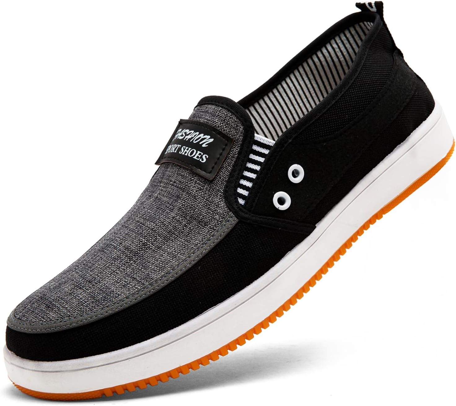 

Мужские слипоны из дышащего хлопка с противоскользящей подошвой - легкие повседневные мокасины, обувь для рыбалки, прогулок и вождения, всесезонная низкая износостойкая обувь Ustrip, черный