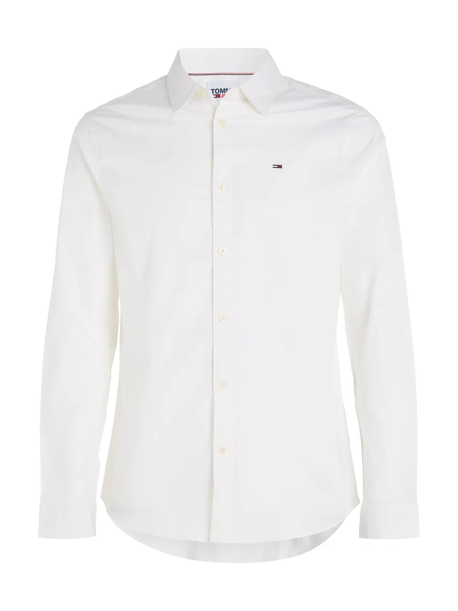 Рубашка с длинными рукавами Tommy Jeans "Sabim Stretch Shirt Shirt", рубашка стрейч, премиум-класса, приталенного кроя, с эластаном, кремовый — фото 4