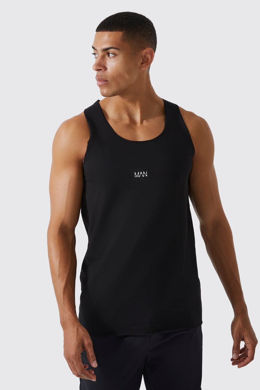 

Майка мужская BoohooMAN Active Gym Basic, черный