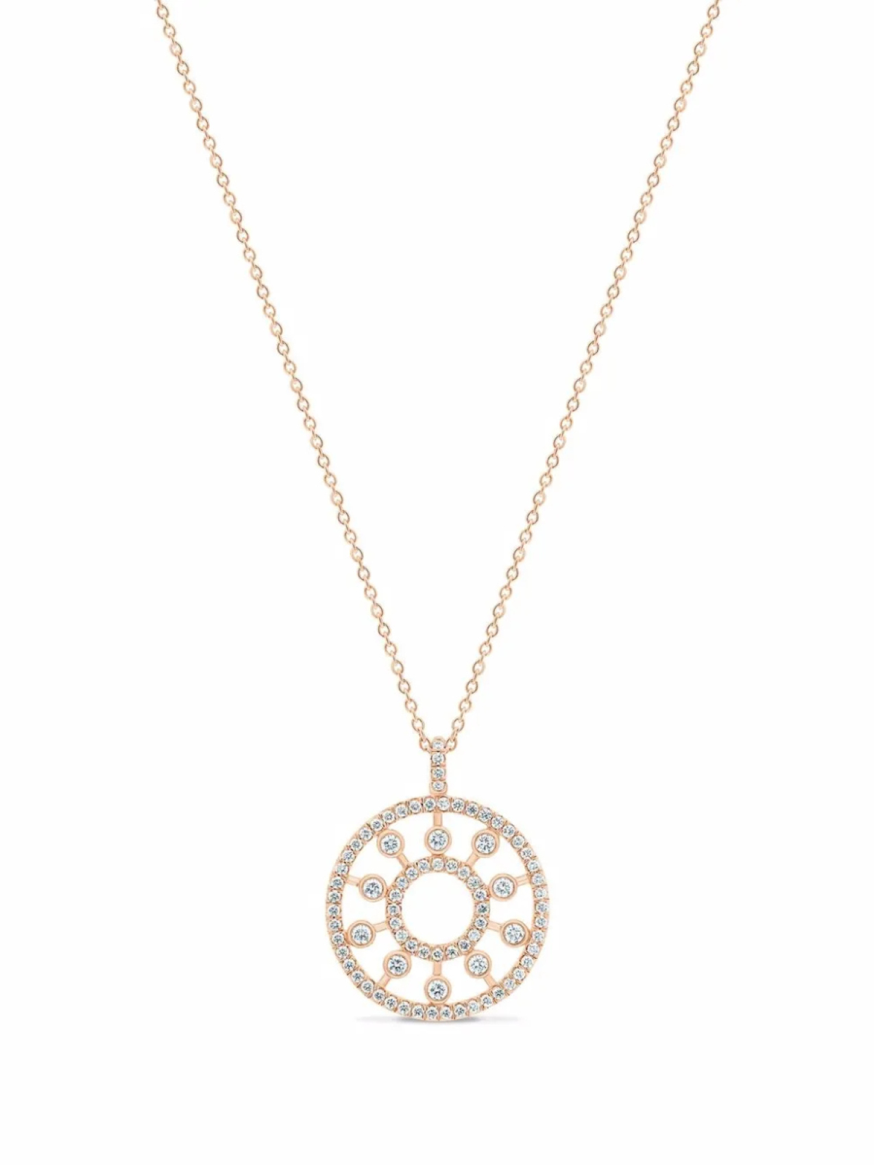 

DE BEERS колье Dewdrop Medallion из розового золота с бриллиантом, розовый