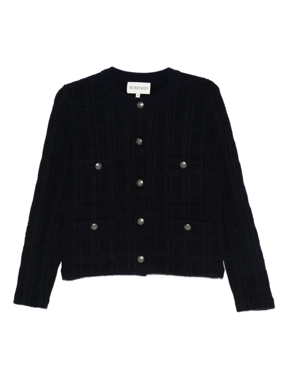 

Твидовый жакет с круглым вырезом Eric Bompard, синий