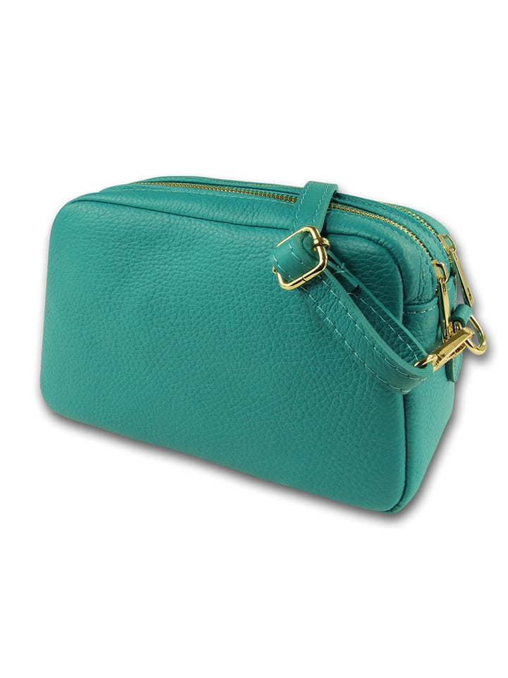 

Кожаная сумка через плечо Toscanto бирюзового цвета, примерно 22 см Toscanto