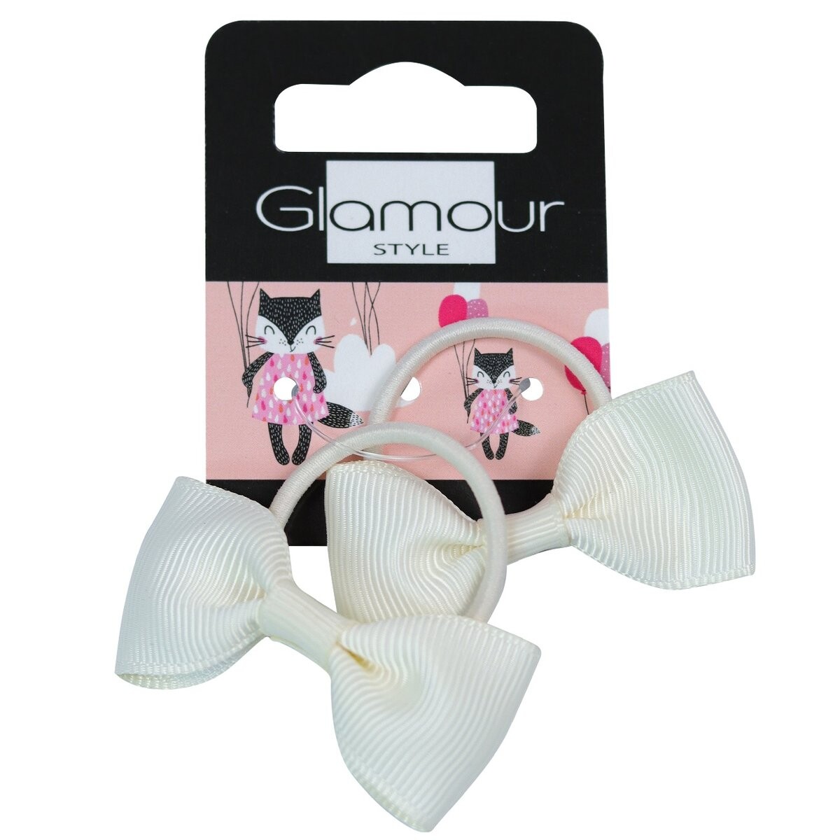 

Детские резинки для волос Glamour Кремовые Бантики 2 шт