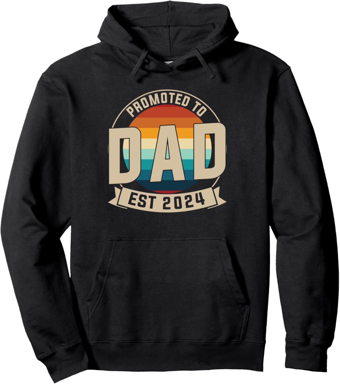 

Худи Promised to dad est 2024 son Humor Father & Son Gift Ideas, черный