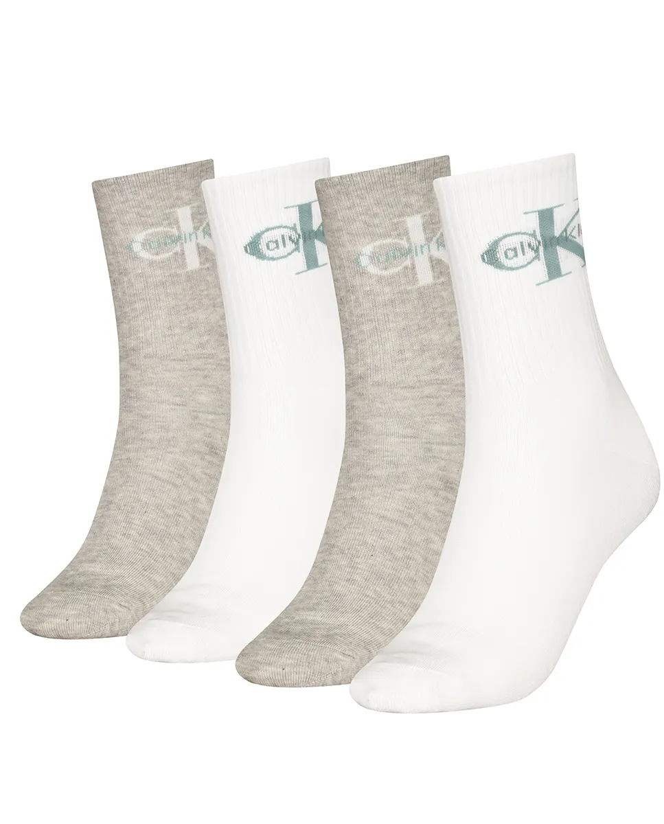 

Женские носки средней длины (подарочная упаковка из 4 штук) Calvin Klein, светло-серый