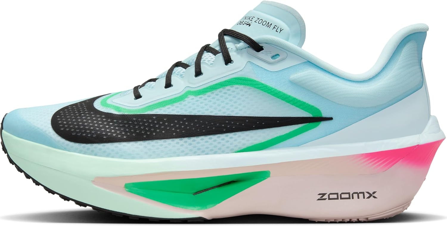 

Кроссовки для бега Nike для соревнований, мужские, дорожные, Glacier Ice Black Hyper Pink Green Shock