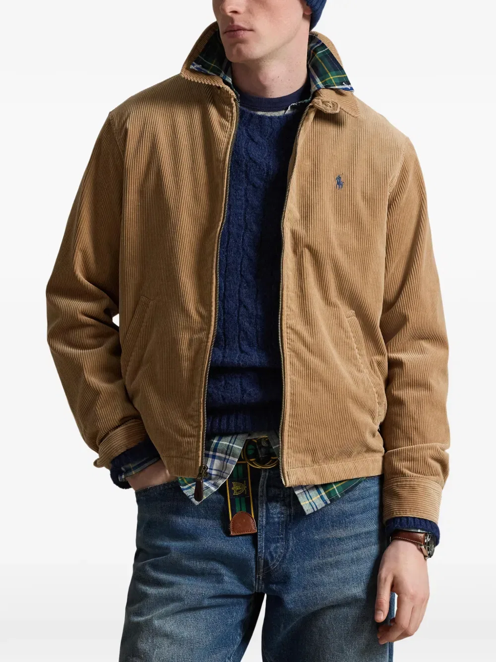 Вельветовая куртка на молнии Polo Ralph Lauren, нейтральный — фото 3