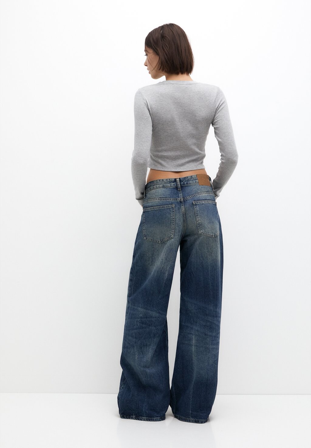 

Топ с длинными рукавами 2-PACK PULL&BEAR, темно-красный