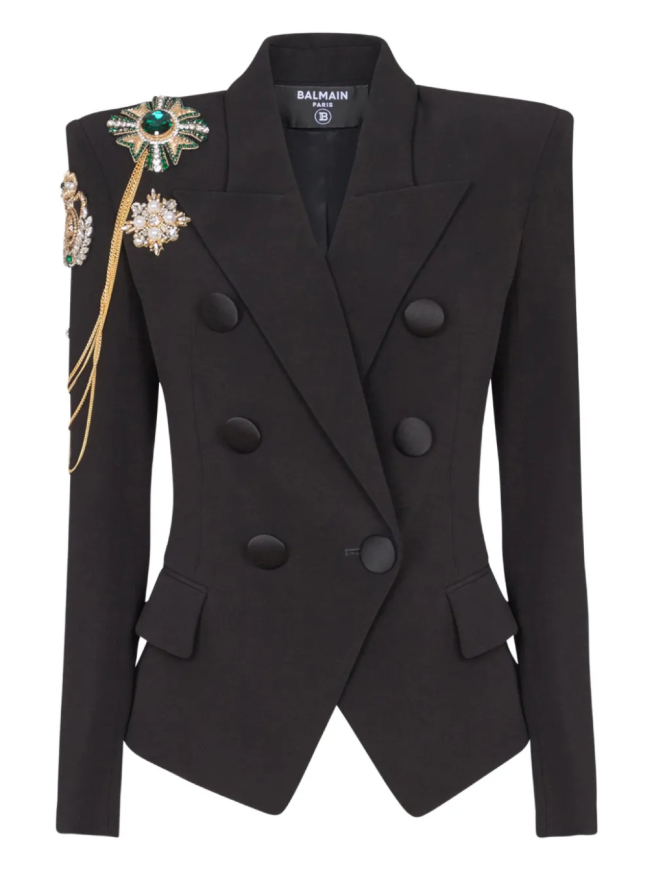 

Balmain двубортный пиджак, черный